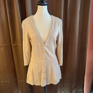 Isaac mizrahi cardigan. Tan. Small. Never worn
